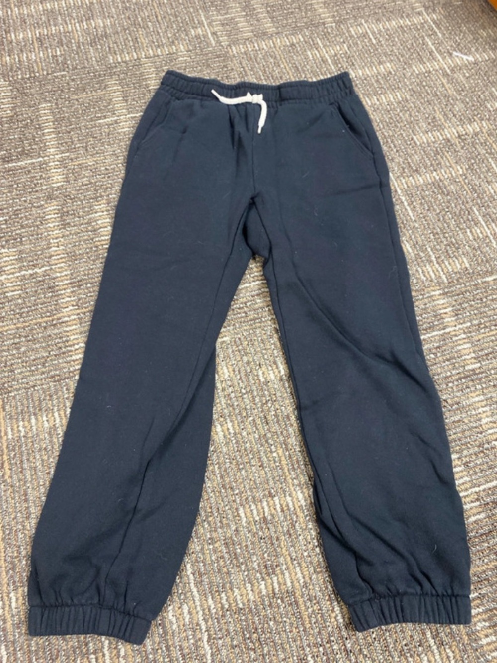 fabkids Black Kids Sweat Joggers with White Drawstring